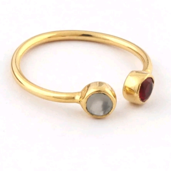 Duo Birthstone Gem ring - Picture 2 of 6